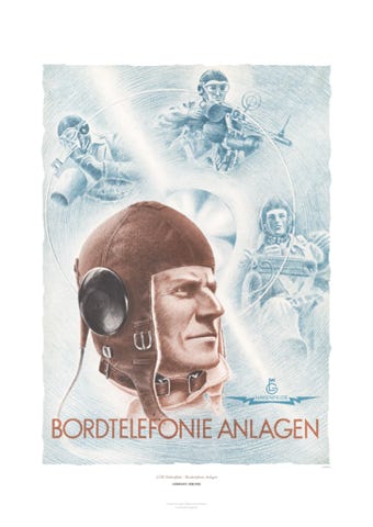 Aviation Art Poster: LGW HAKENFELDE - BORDTELEFONIE ANLAGEN, 1938-1942