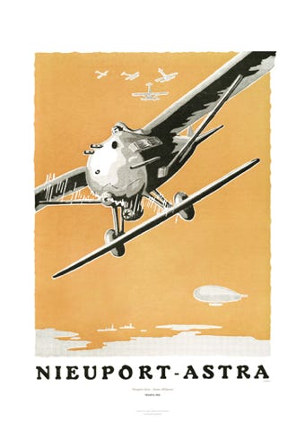 Aviation Art Poster: NIEUPORT ASTRA, 1924