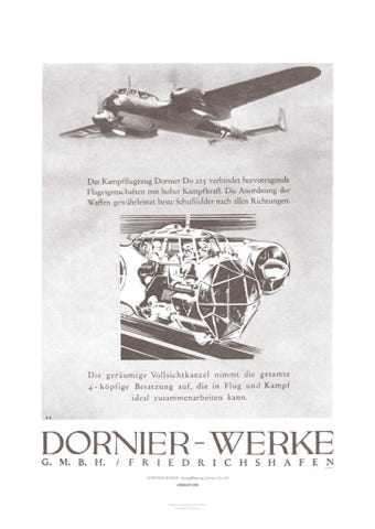Aviation Art Poster: DORNIER DO 215 - KAMPFFLUGZEUG, GERMANY 1939