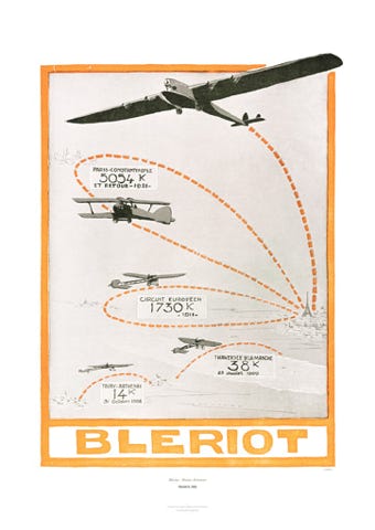 Aviation Art Poster: BLERIOT - ROUTES AÉRIENNES, 1925