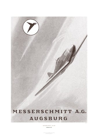 Aviation Art Poster: MESSERSCHMITT - ME 109, GERMANY 1941