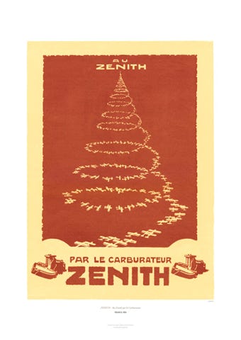 Aviation Art Poster: AU ZENITH - PAR LE CARBURATEUR, 1924