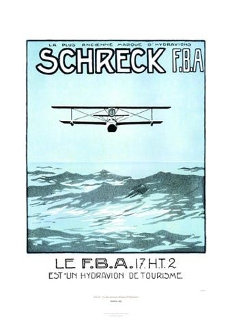 Aviation Art Poster: SCHRECK - LA PLUS ANCIENNE MARQUE D’HYDRAVIONS, 1925