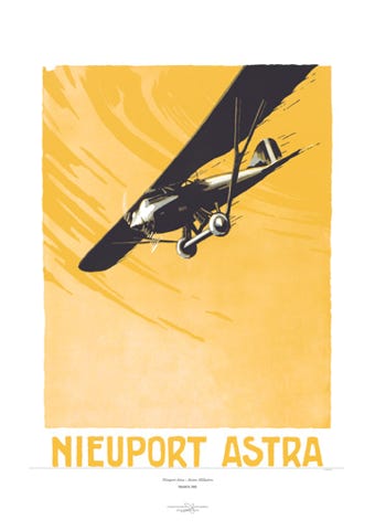 Aviation Art Poster: NIEUPORT ASTRA, 1925